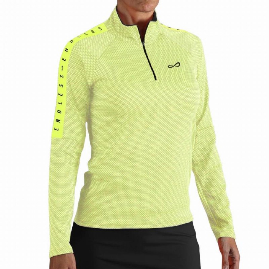 Sweat-shirt Endless Kirsch II Jaune  Offre - Pas cher