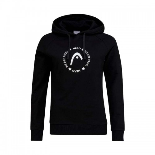 Sudadera Head Padel Negro Mujer