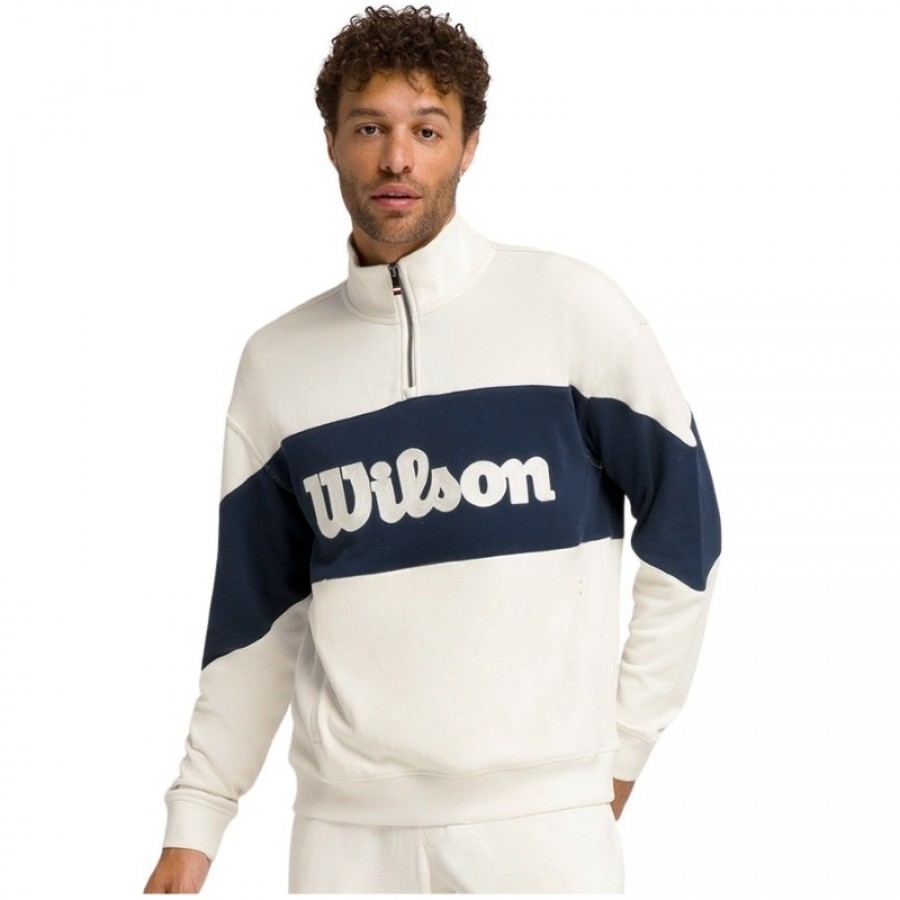 Sudadera Wilson Parkside Half Zip Blanco Beige