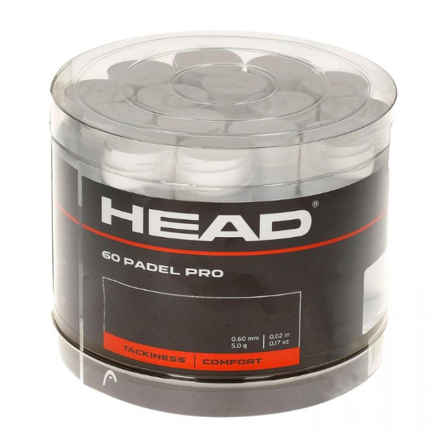 Tambor Head Padel Pro Blanco 60 Overgrips  Oferta + Barato