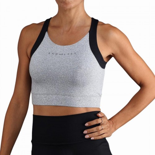 Top Endless Crop Gris Chine