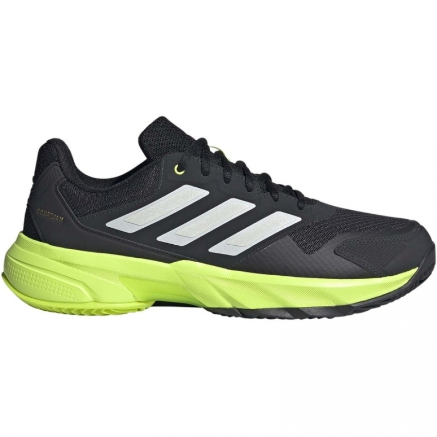 Baskets Adidas CourtJam Control Clay Carbon Lucid Lemon  Offre - Pas cher