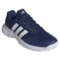 Adidas GameCourt 2 Baskets Bleu Foncé Blanc