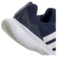 Adidas GameCourt 2 Baskets Bleu Foncé Blanc