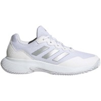 Adidas GameCourt 2 White Silver Metal Baskets Femme  Offre - Pas cher