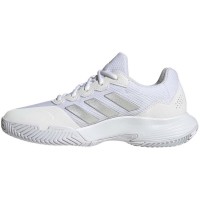 Adidas GameCourt 2 White Silver Metal Baskets Femme  Offre - Pas cher