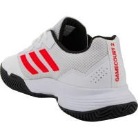 Adidas GameCourt 2 White Red Black Sneakers  Offer + Cheap