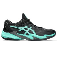 Baskets Asics Court FF 3 en terre battue noire turquoise