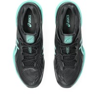 Baskets Asics Court FF 3 en terre battue noire turquoise