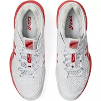 Asics Court FF 3 Novak Clay White Red Sneakers  Offer + Cheap