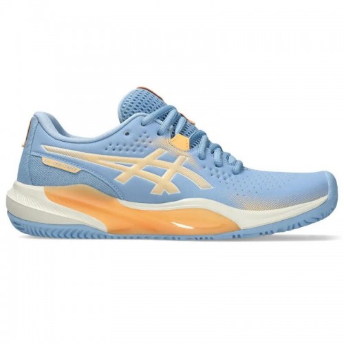 Zapatillas Asics Gel Challenger 15 Padel Azul Stone Naranja Mujer