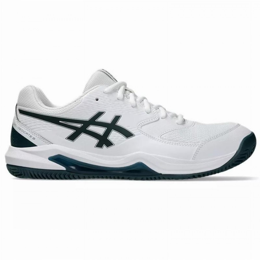 Tênis Asics Gel Dedicate 8 Clay Branco Verde Saxão  Oferta + Barato