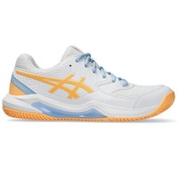 Baskets Femme Asics Gel Dedicate 8 Padel Blanc Orange  Offre - Pas cher