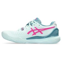 Asics Gel Resolution 9 Padel Mint Pink Fluor Women''s Shoes  Offer + Cheap