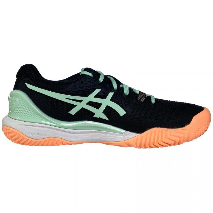 Asics Gel Resolution 9 Padel Black Mint Women''s Shoes  Offer + Cheap
