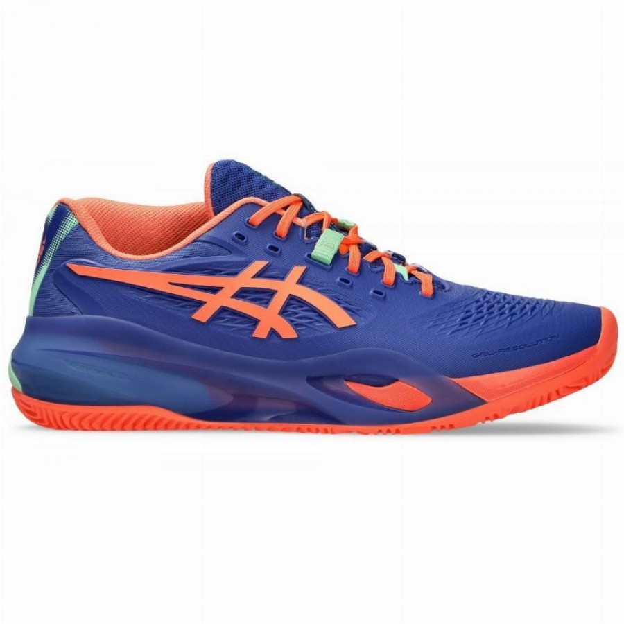 Baskets Asics Gel Resolution X Padel Cobalt Corail  Offre - Pas cher