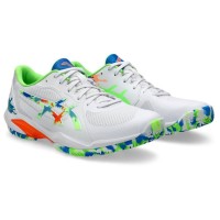 Asics Solution Swift FF 2 Padel L.E White Green Sneakers  Offer + Cheap