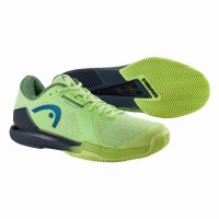 Zapatillas Head Sprint Pro 4.0 Clay Lima Azul Marino  Oferta + Barato