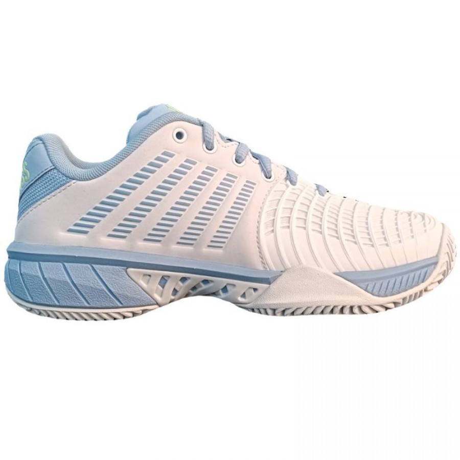 Tênis Feminino Kswiss Express Light 3 HB Clay Branco Azul Verde  Oferta + Barato