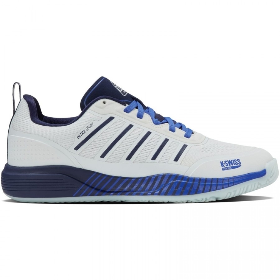 Tênis Kswiss Sanyo Ultra Court Padel Branco Azul Marinho  Oferta + Barato