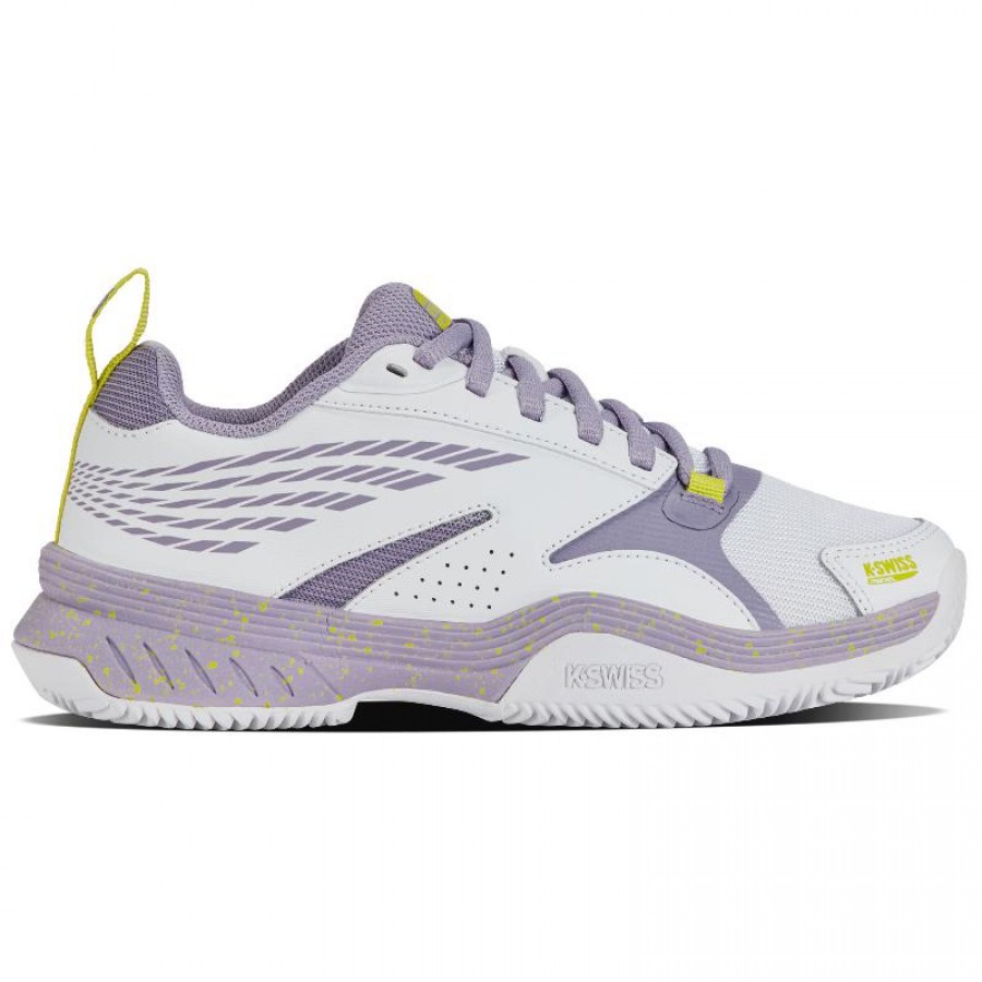 Chaussures Femme Kswiss Speedex Padel Blanc Violet  Offre - Pas cher