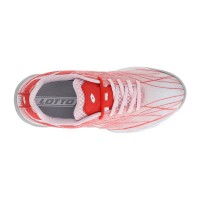 Tênis Lotto Mirage 300 Mulheres Brancas de Papoula Vermelha  Oferta + Barato