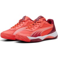 Puma Nova Court Red Bordeaux White Sneakers  Offer + Cheap