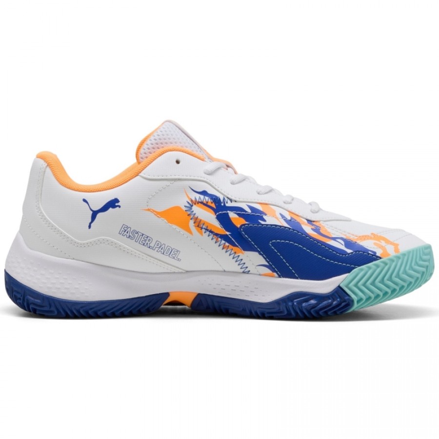 Puma Nova Smash White Blue Orange Sneakers  Offer + Cheap