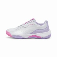 Zapatillas Puma Nova Smash Gris Blanco Violeta Mujer  Oferta + Barato