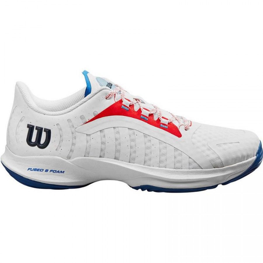 Wilson Hurakn Pro Shoes White Red Blue  Offer + Cheap