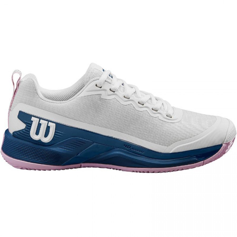 Wilson Rush Pro 4.5 Clay White Blue Women''s Sneakers  Offer + Cheap