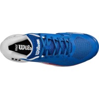 Wilson Rush Pro Ace Clay Blue White Red Sneakers  Offer + Cheap