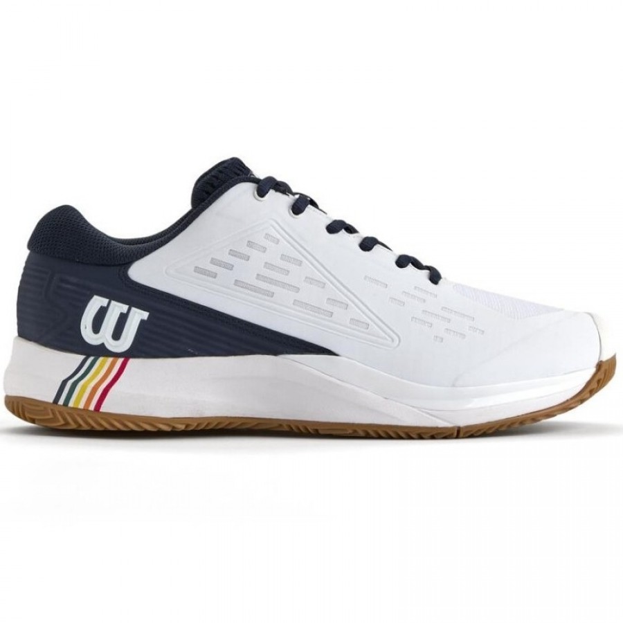 Zapatillas Wilson Rush Pro Ace Clay Blanco Azul Marino  Oferta + Barato