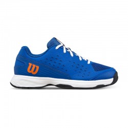 Wilson Rush Pro L Baskets Junior Bleu Orange