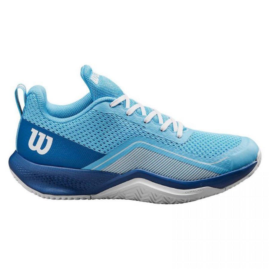 Chaussures Femme Wilson Rush Pro Lite Royal Blue Sky White  Offre - Pas cher